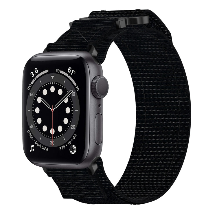 For Apple Watch Series 6 40mm Nylon Hook And Loop Fastener Watch Band(Black) - free shipping - PMC TechLife - Order now!