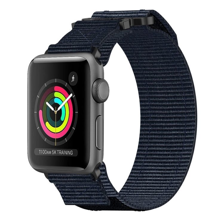 For Apple Watch Series 3 38mm Nylon Hook And Loop Fastener Watch Band(Blue) - Watch Bands by PMC TechLife | Online Shopping South Africa | PMC TechLife | Buy Now Pay Later Mobicred