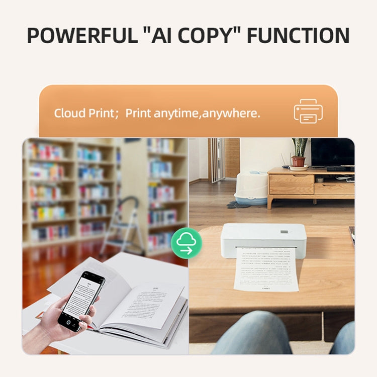 A4 mini Portable Bluetooth HD Thermal Printer for Home Office Study(UK Plug) - Printer by PMC Jewellery | Online Shopping South Africa | PMC Jewellery | Buy Now Pay Later Mobicred