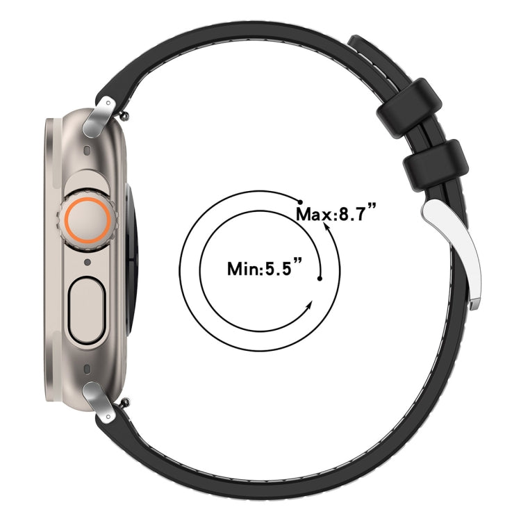 For Apple Watch 38mm Official Buckle Hybrid Nylon Braid Silicone Watch Band(Midnight Blue) - Watch Bands by PMC TechLife | Online Shopping South Africa | PMC TechLife