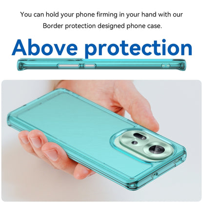 For OPPO Reno11 Global Candy Series TPU Phone Case(Transparent Blue) - Reno11 Cases by PMC Jewellery | Online Shopping South Africa | PMC Jewellery | Buy Now Pay Later Mobicred