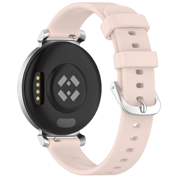 For Garmin Lily 2 14mm Silver Buckle Silicone Watch Band Wristband(Light Pink) - Watch Bands by PMC TechLife | Online Shopping South Africa | PMC TechLife