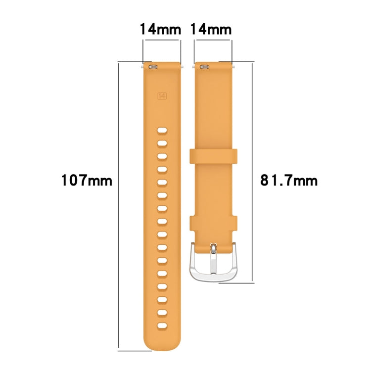 For Garmin Lily 2 14mm Silver Buckle Silicone Watch Band Wristband(Light Pink) - Watch Bands by PMC TechLife | Online Shopping South Africa | PMC TechLife