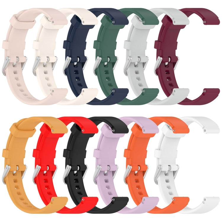 12mm Universal Solid Color Silver Buckle Silicone Watch Band(White) - 20mm Bands by PMC TechLife | Online Shopping South Africa | PMC TechLife