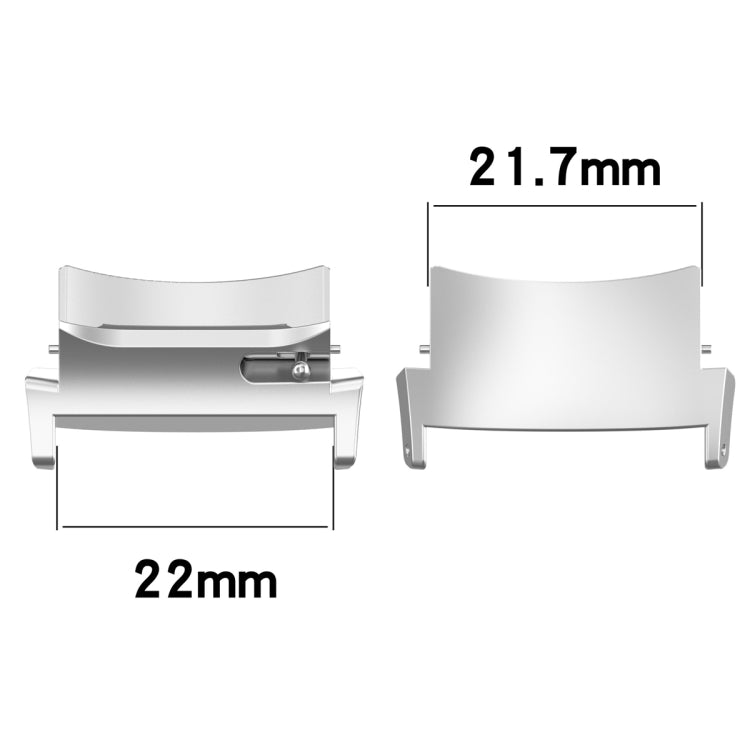 For OPPO Watch X / X2 / OnePlus Watch 2 / 2R 1 Pair 22mm Watch Band Stainless Steel Connector(Rose Gold) - Watch Bands by PMC TechLife | Online Shopping South Africa | PMC TechLife | Buy Now Pay Later Mobicred