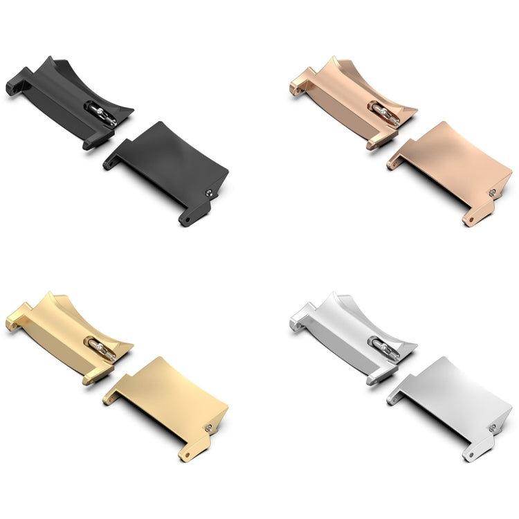 For OPPO Watch X / OnePlus Watch 2 1 Pair 22mm Watch Band Stainless Steel Connector(Gold) - Watch Bands by PMC TechLife | Online Shopping South Africa | PMC TechLife