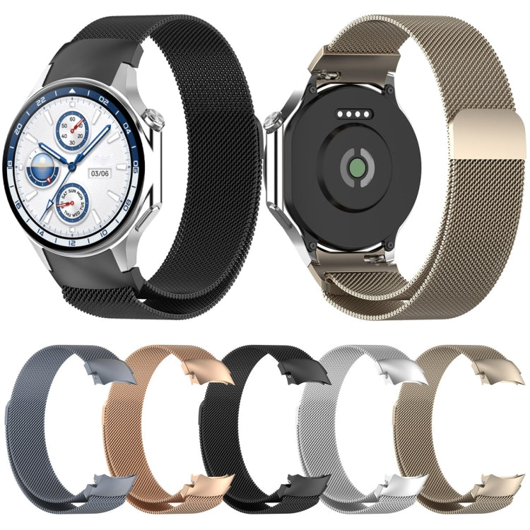 For OPPO Watch X2 / OnePlus Watch 3 Milan Magnetic Steel Mesh Watch Band(Black) - Watch Bands by PMC TechLife | Online Shopping South Africa | PMC TechLife | Buy Now Pay Later Mobicred