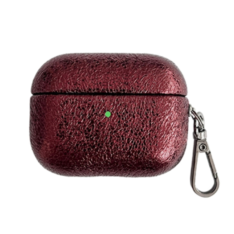 For AirPods Pro Burst Leather Texture Bluetooth Earphone Protective Case(Red) - For AirPods Pro by PMC Jewellery | Online Shopping South Africa | PMC Jewellery | Buy Now Pay Later Mobicred