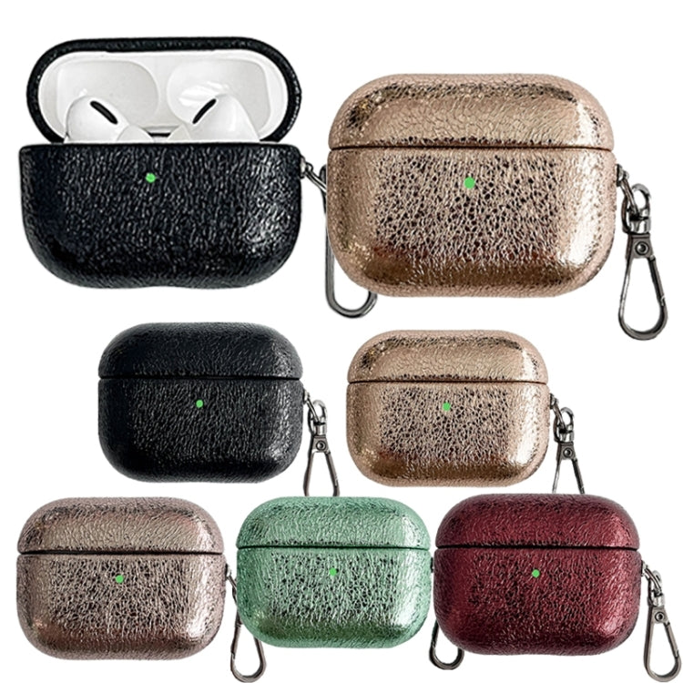 For AirPods Pro Burst Leather Texture Bluetooth Earphone Protective Case(Black) - free shipping - PMC Jewellery - Order now!