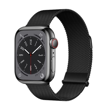 For Apple Watch Ultra 49mm ZGA Milanese Magnetic Metal Watch Band(Black) - Watch Bands by ZGA | Online Shopping South Africa | PMC Jewellery