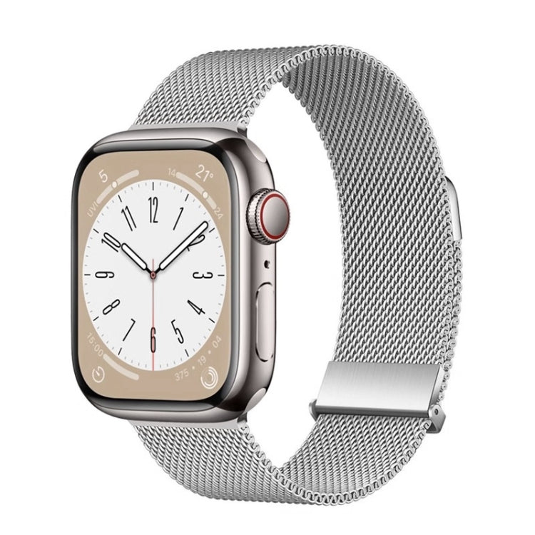 For Apple Watch SE 44mm ZGA Milanese Magnetic Metal Watch Band(Silver) - Watch Bands by ZGA | Online Shopping South Africa | PMC TechLife | Buy Now Pay Later Mobicred