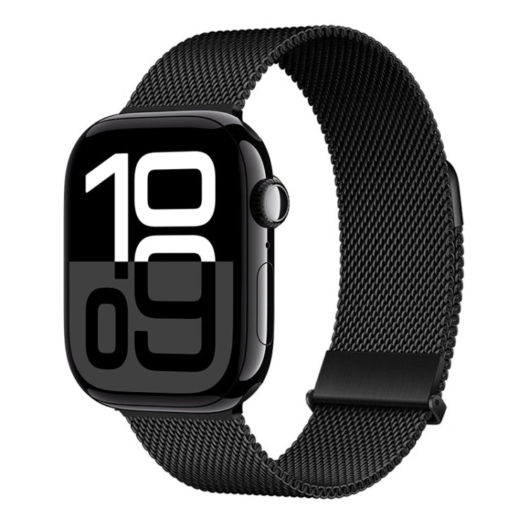 For Apple Watch Series 10 42mm ZGA Milanese Magnetic Metal Watch Band(Black) - Watch Bands by ZGA | Online Shopping South Africa | PMC TechLife | Buy Now Pay Later Mobicred