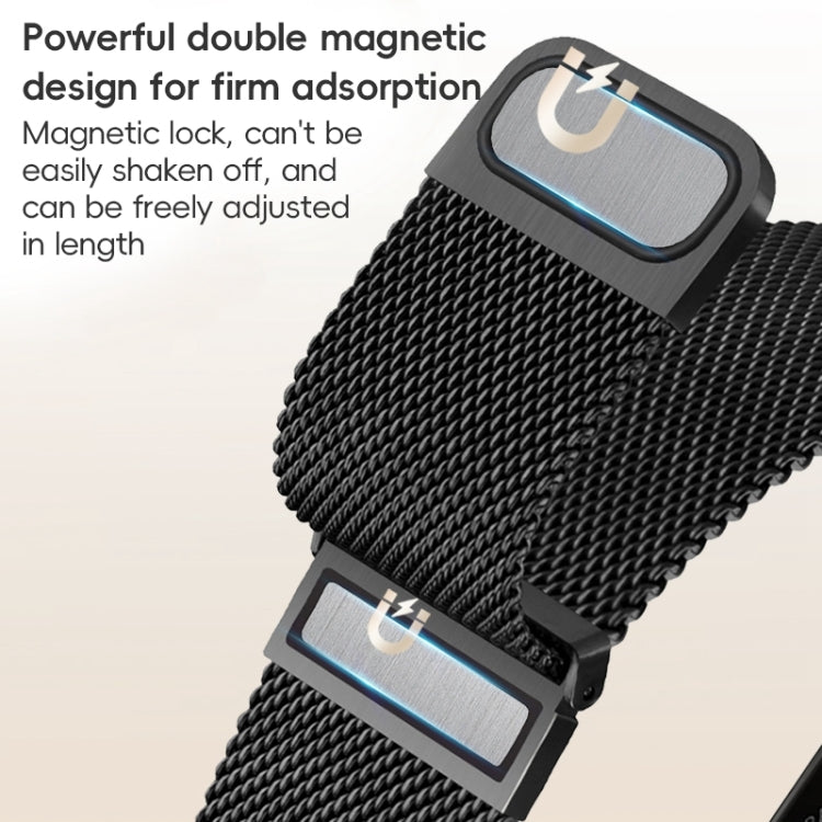 For Apple Watch Series 10 42mm ZGA Milanese Magnetic Metal Watch Band(Black) - Watch Bands by ZGA | Online Shopping South Africa | PMC TechLife | Buy Now Pay Later Mobicred