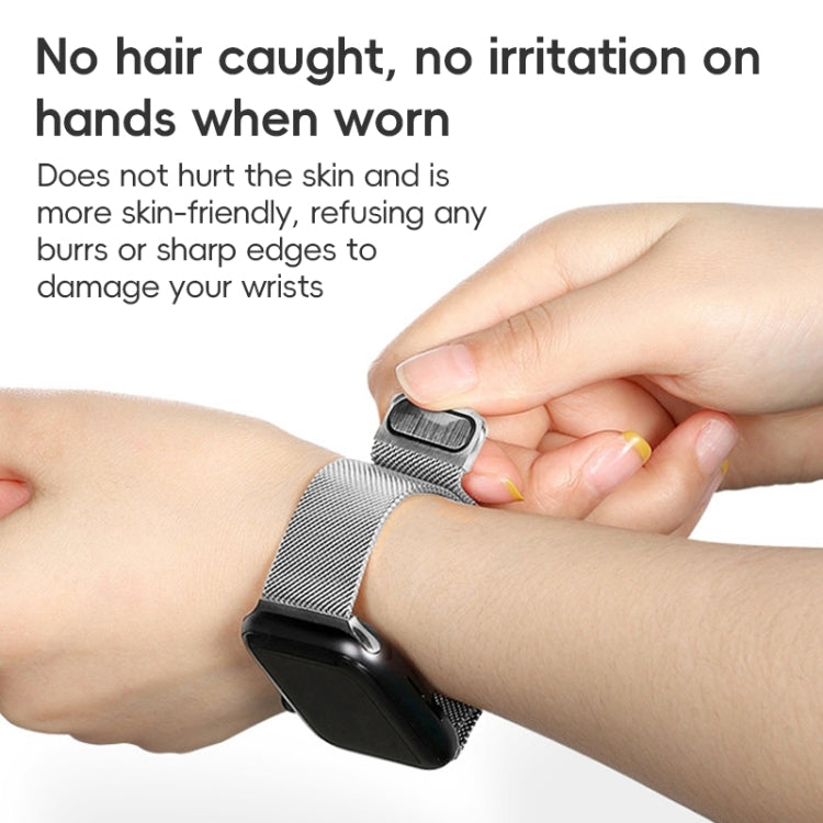For Apple Watch Series 10 42mm ZGA Milanese Magnetic Metal Watch Band(Black) - Watch Bands by ZGA | Online Shopping South Africa | PMC TechLife | Buy Now Pay Later Mobicred