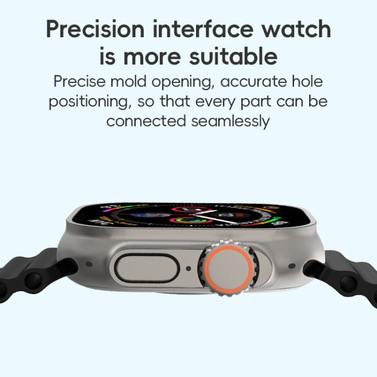 For Apple Watch Series 10 42mm ZGA Ocean Silicone Watch Band(Black) - Watch Bands by ZGA | Online Shopping South Africa | PMC TechLife | Buy Now Pay Later Mobicred