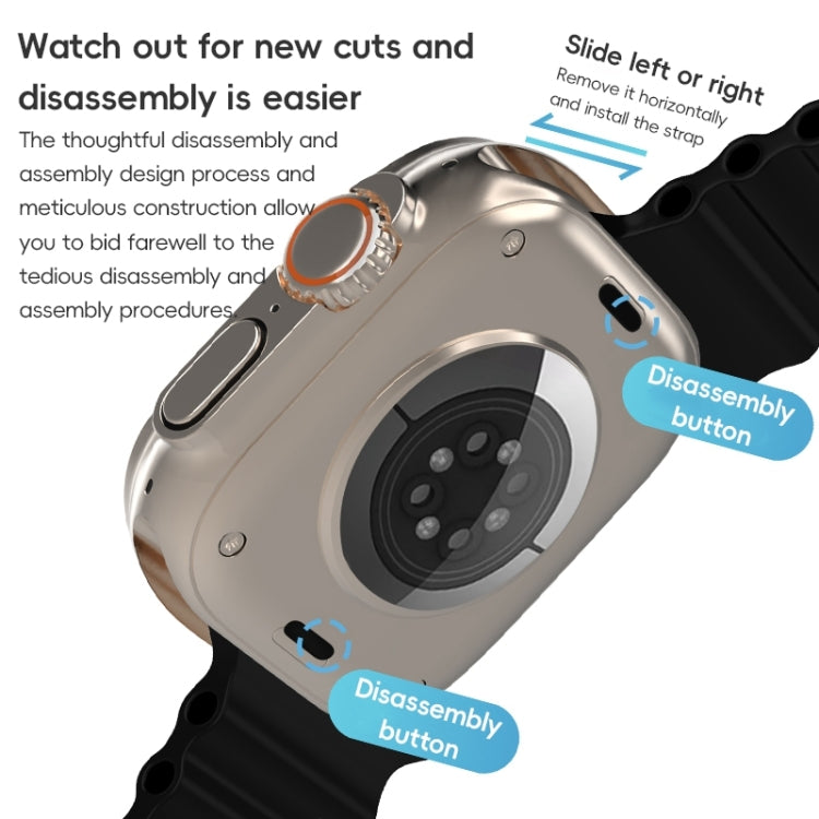 For Apple Watch Series 10 46mm ZGA Ocean Silicone Watch Band(Black) - Watch Bands by ZGA | Online Shopping South Africa | PMC TechLife | Buy Now Pay Later Mobicred