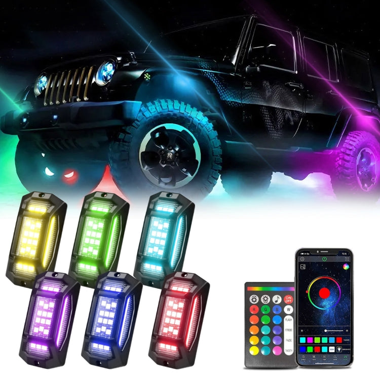 6 in 1 G6 RGB Colorful Car Chassis Light LED Music Atmosphere Light With 24-Button Remote Control - Atmosphere lights by PMC TechLife | Online Shopping South Africa | PMC TechLife | Buy Now Pay Later Mobicred