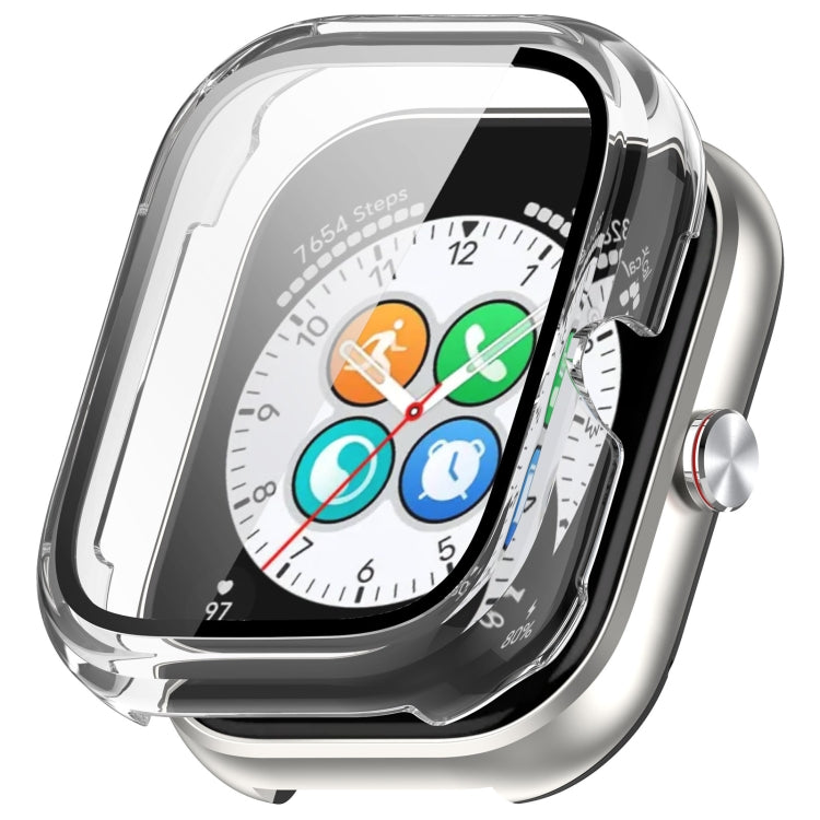 For Honor Choice Haylou Watch PC + Tempered Film Integrated Protective Watch Case(Transparent White) - Watch Cases by PMC TechLife | Online Shopping South Africa | PMC TechLife