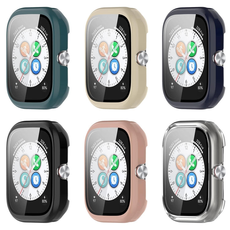 For Honor Choice Haylou Watch PC + Tempered Film Integrated Protective Watch Case(Transparent White) - Watch Cases by PMC TechLife | Online Shopping South Africa | PMC TechLife