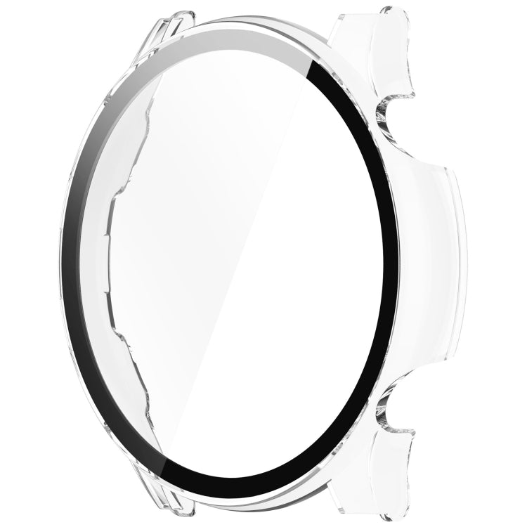 For Xiaomi Haylou RT3 / Solar Plus LS16 PC + Tempered Film Integrated Watch Protective Case(Transparent White) - Watch Cases by PMC TechLife | Online Shopping South Africa | PMC TechLife