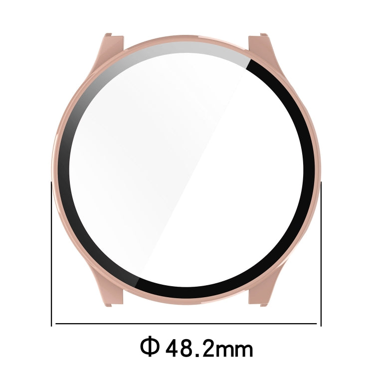 For Xiaomi Haylou RT3 / Solar Plus LS16 PC + Tempered Film Integrated Watch Protective Case(Transparent White) - Watch Cases by PMC TechLife | Online Shopping South Africa | PMC TechLife