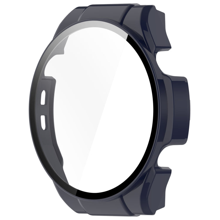 For Xiaomi Haylou Watch R8 PC + Tempered Film Integrated Watch Protective Case(Ink Blue) - Watch Cases by PMC TechLife | Online Shopping South Africa | PMC TechLife