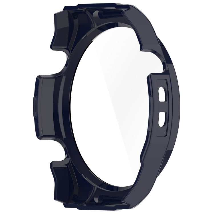 For Xiaomi Haylou Watch R8 PC + Tempered Film Integrated Watch Protective Case(Ink Blue) - Watch Cases by PMC TechLife | Online Shopping South Africa | PMC TechLife