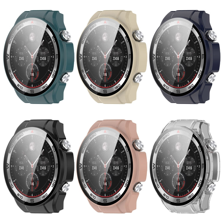 For Xiaomi Haylou Watch R8 PC + Tempered Film Integrated Watch Protective Case(Black) - Watch Cases by PMC TechLife | Online Shopping South Africa | PMC TechLife