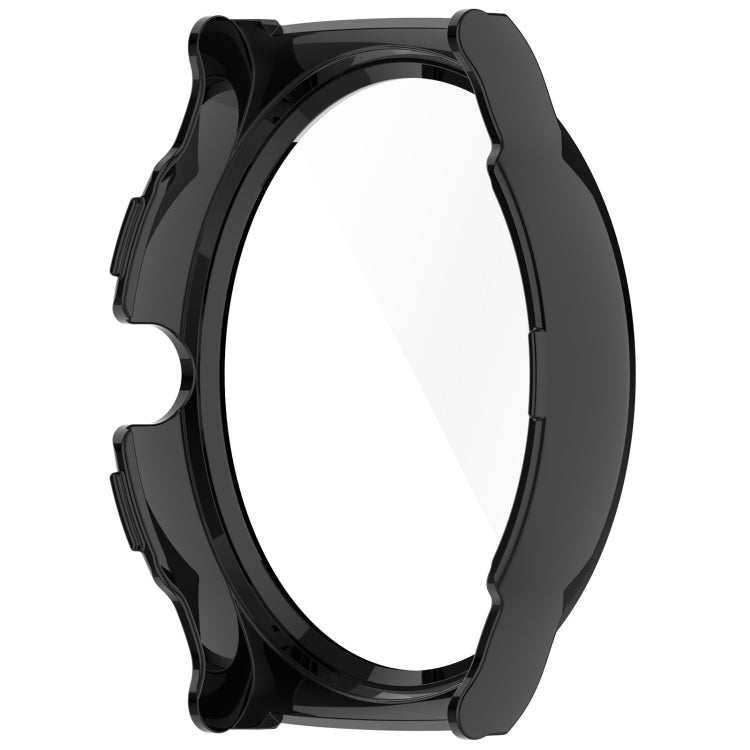 For Xiaomi Haylou Solar Lite R001 PC + Tempered Film Integrated Watch Protective Case(Black) - Watch Cases by PMC Jewellery | Online Shopping South Africa | PMC Jewellery