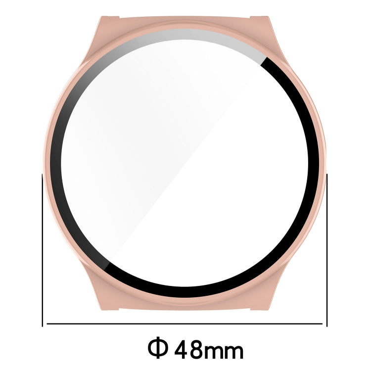 For Xiaomi Haylou Solar Lite R001 PC + Tempered Film Integrated Watch Protective Case(Transparent White) - Watch Cases by PMC TechLife | Online Shopping South Africa | PMC TechLife