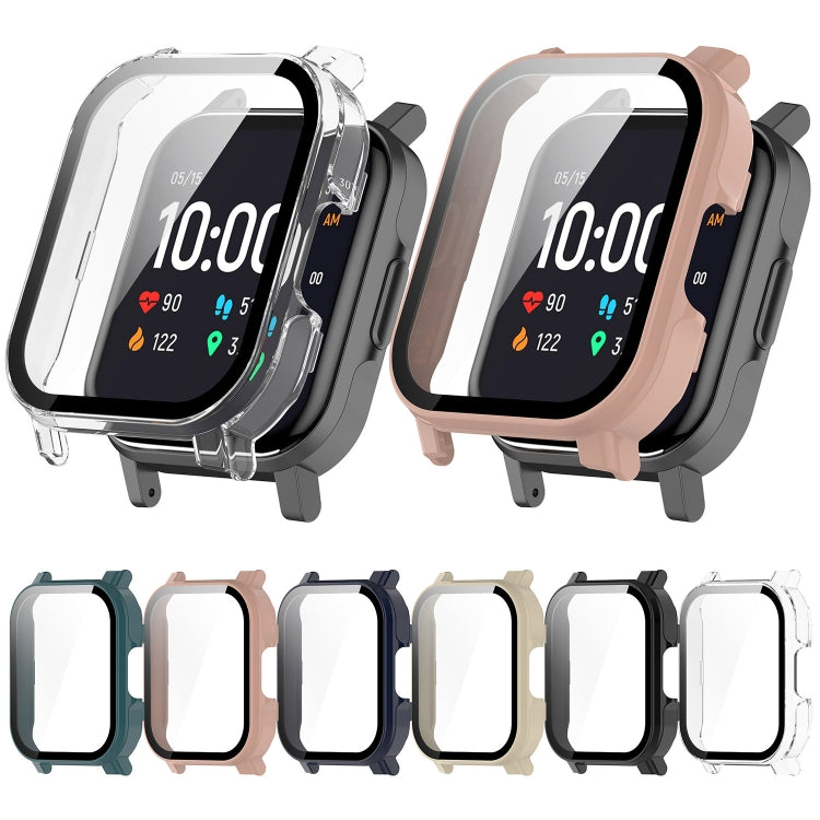 For Xiaomi Haylou Watch 2 LS02 PC + Tempered Film Integrated Watch Protective Case(Pink) - Watch Cases by PMC TechLife | Online Shopping South Africa | PMC TechLife