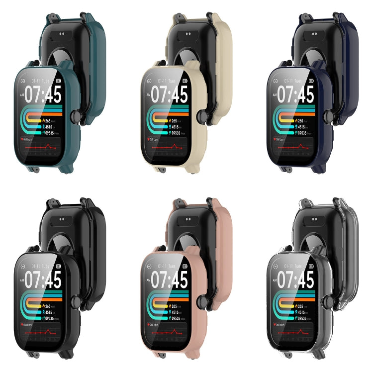 For P66 / P66D / P66ED 1.85 inch Watch PC + Tempered Film Integrated Watch Protective Case(Transparent) - Watch Case by PMC TechLife | Online Shopping South Africa | PMC TechLife