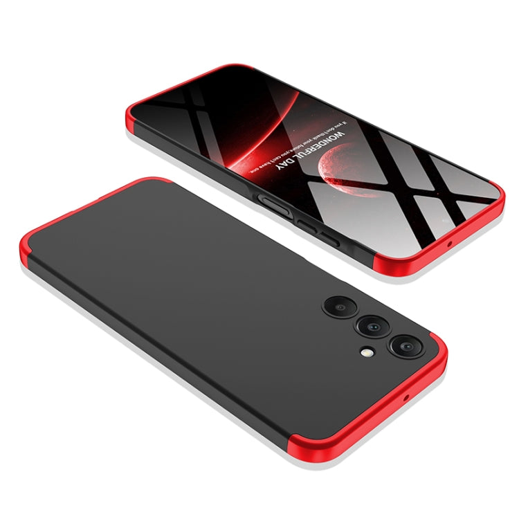 For Samsung Galaxy A25 4G GKK Three Stage Splicing Full Coverage PC Phone Case(Black Red) - Galaxy Phone Cases by GKK | Online Shopping South Africa | PMC Jewellery | Buy Now Pay Later Mobicred