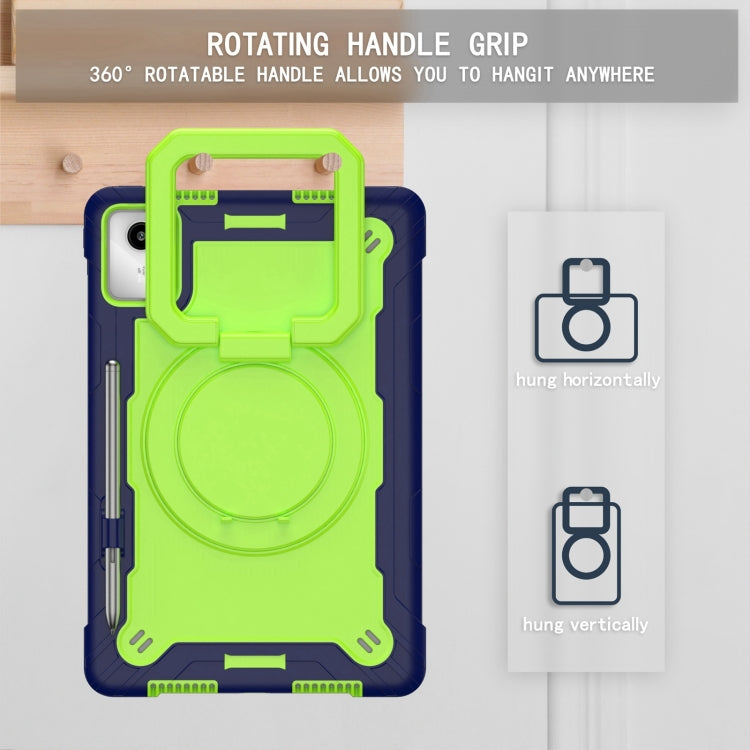 For Lenovo Tab M11/ Xiaoxin Pad 11 2024 Handle Robot Silicone Hybrid PC Tablet Case(Navy Yellow Green) - Lenovo by PMC Jewellery | Online Shopping South Africa | PMC Jewellery | Buy Now Pay Later Mobicred