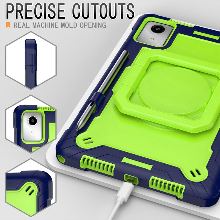 For Lenovo Tab M11/ Xiaoxin Pad 11 2024 Handle Robot Silicone Hybrid PC Tablet Case(Navy Yellow Green) - Lenovo by PMC Jewellery | Online Shopping South Africa | PMC Jewellery | Buy Now Pay Later Mobicred