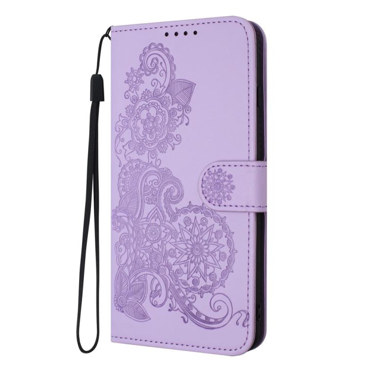 For iPhone 17 Air Datura Flower Embossed Flip Leather Phone Case(Purple) - free shipping - PMc TechLife - Order now!