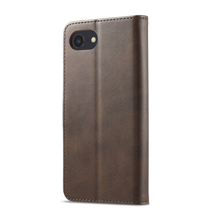 LC.IMEEKE Calf Texture Horizontal Flip Leather Case For iPhone SE 2024(Brown) - More iPhone Cases by LC.IMEEKE | Online Shopping South Africa | PMC Jewellery | Buy Now Pay Later Mobicred