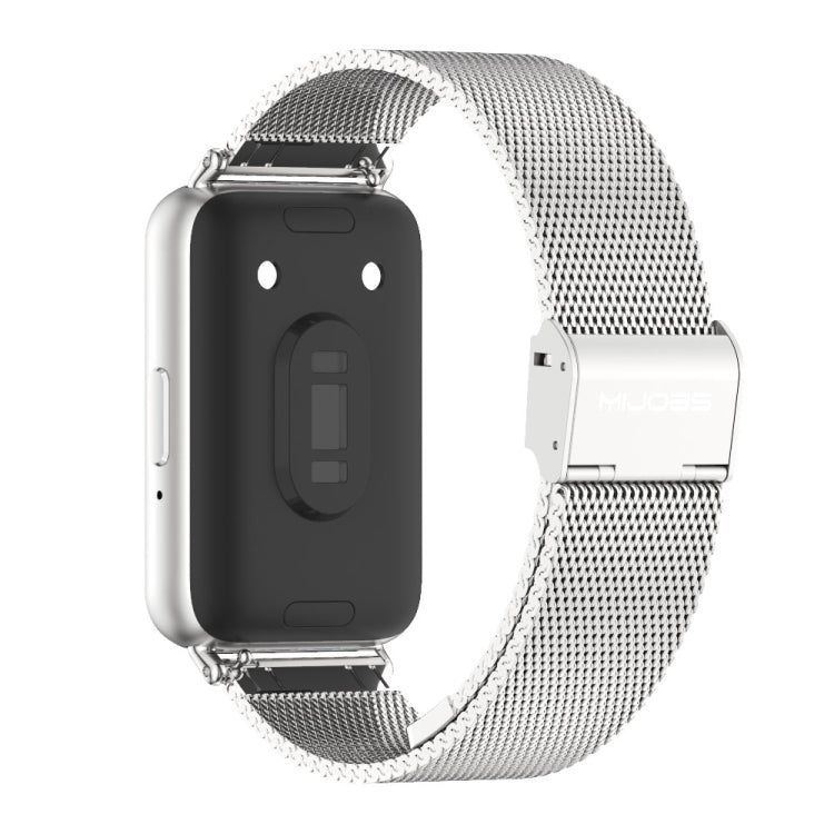 For Samsung Galaxy Fit 3 Mijobs Milan Buckle Metal Watch Band(Silver) - Watch Bands by MIJOBS | Online Shopping South Africa | PMc TechLife | Buy Now Pay Later Mobicred
