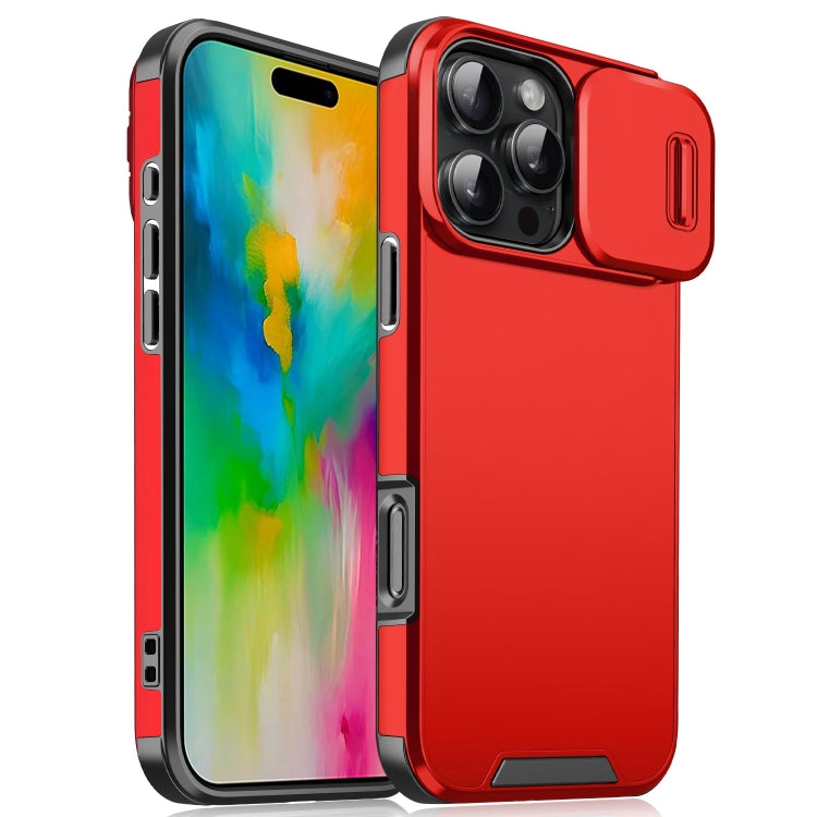 For iPhone 16 Pro Max Sliding Camshield TPU + PC Phone Case(Red) - iPhone 16 Pro Max Cases by PMC Jewellery | Online Shopping South Africa | PMC Jewellery | Buy Now Pay Later Mobicred