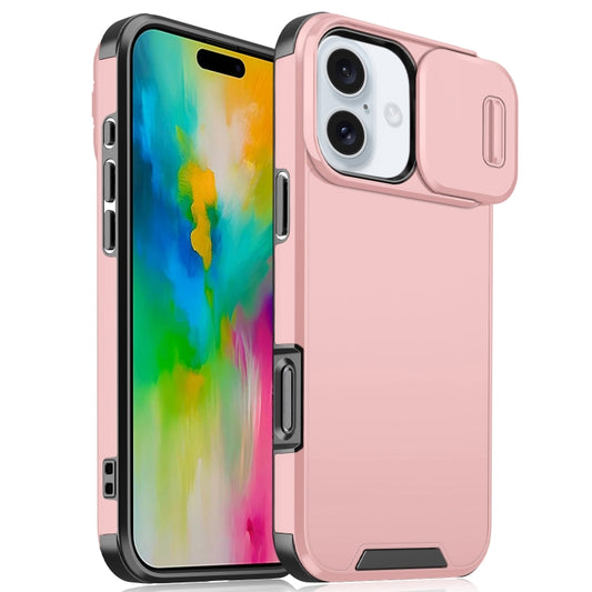 For iPhone 16 Plus Sliding Camshield TPU + PC Phone Case(Pink) - iPhone 16 Plus Cases by PMC Jewellery | Online Shopping South Africa | PMC Jewellery | Buy Now Pay Later Mobicred