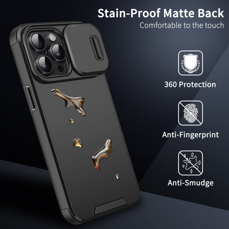 For iPhone 16 Pro Max Sliding Camshield TPU + PC Phone Case(Red) - iPhone 16 Pro Max Cases by PMC TechLife | Online Shopping South Africa | PMC TechLife | Buy Now Pay Later Mobicred