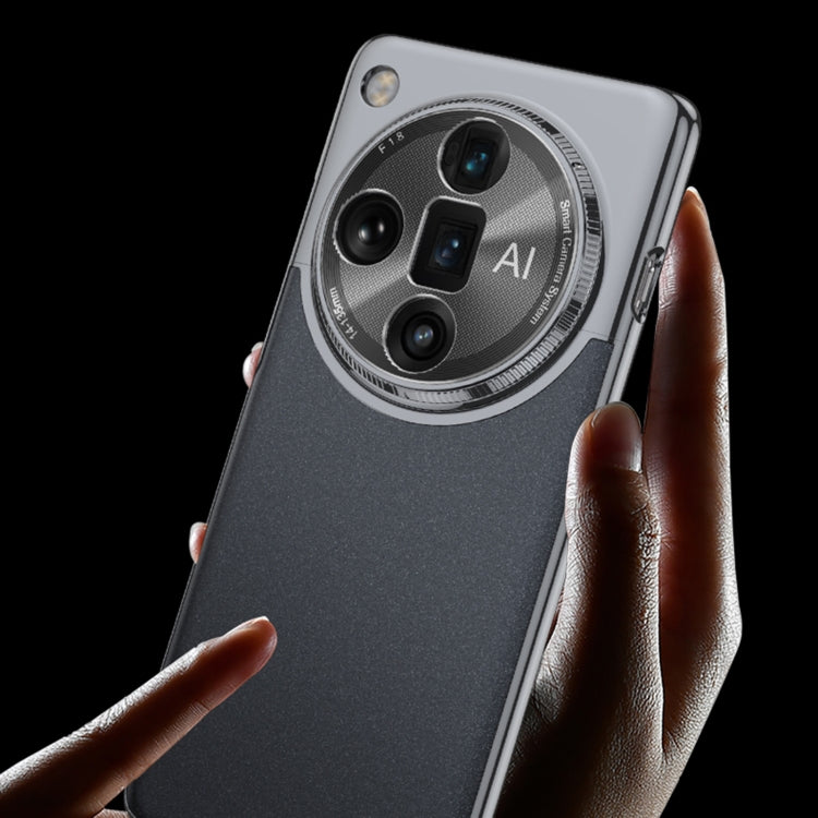 For OPPO Find X7 GKK Mortise-Tenon Connection Contrast Color Frosted AG Shockproof Phone Case(Brown) - free shipping - PMC Jewellery - Order now!