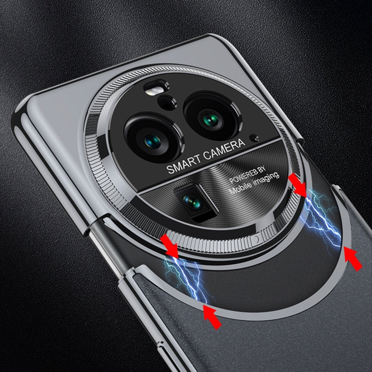 For OPPO Find X6 Pro GKK Mortise-Tenon Connection Contrast Color Frosted AG Shockproof Phone Case(Brown) - free shipping - PMC Jewellery - Order now!