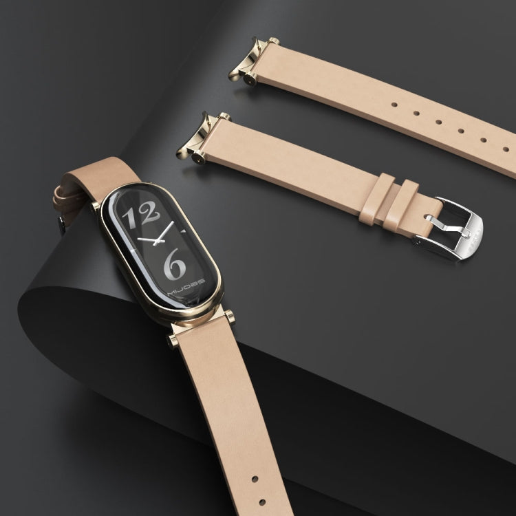 For Xiaomi Smart Band 10 / 9 / 8 Mijobs GT4 First Layer Cowhide Watch Band(Black) - free shipping - PMc TechLife - Order now!