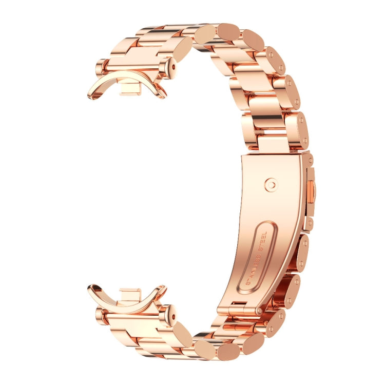 For Xiaomi Smart Band 10 / 9 / 8 Mijobs GT4 Three Beads Metal Watch Band(Rose Gold) - free shipping - PMc TechLife - Order now!