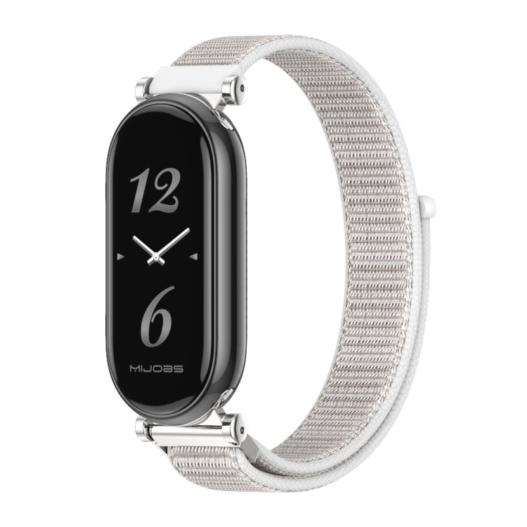 For Xiaomi Smart Band 10 / 9 / 8 Mijobs GT4 Breathable Nylon Loop Watch Band(Seashell Silver) - free shipping - PMc TechLife - Order now!