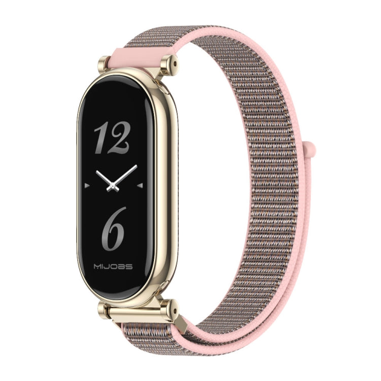 For Xiaomi Smart Band 10 / 9 / 8 Mijobs GT4 Breathable Nylon Loop Watch Band(Pink Light Gold) - free shipping - PMc TechLife - Order now!