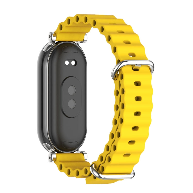 For Xiaomi Smart Band 10 / 9 / 8 Mijobs GT4 Marine Silicone Breathable Watch Band(Yellow Silver) - free shipping - PMc TechLife - Order now!