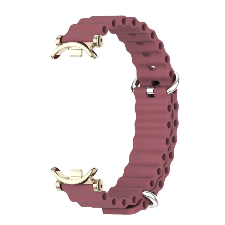 For Xiaomi Smart Band 10 / 9 / 8 Mijobs GT4 Marine Silicone Breathable Watch Band(Wine Red Light Gold) - free shipping - PMc TechLife - Order now!