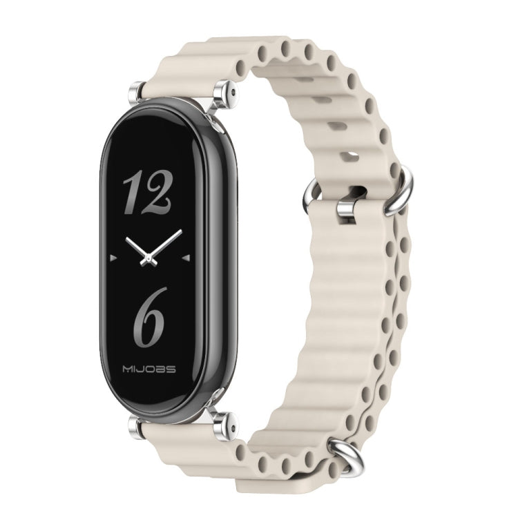 For Xiaomi Smart Band 10 / 9 / 8 Mijobs GT4 Marine Silicone Breathable Watch Band(Grey Silver) - free shipping - PMc TechLife - Order now!